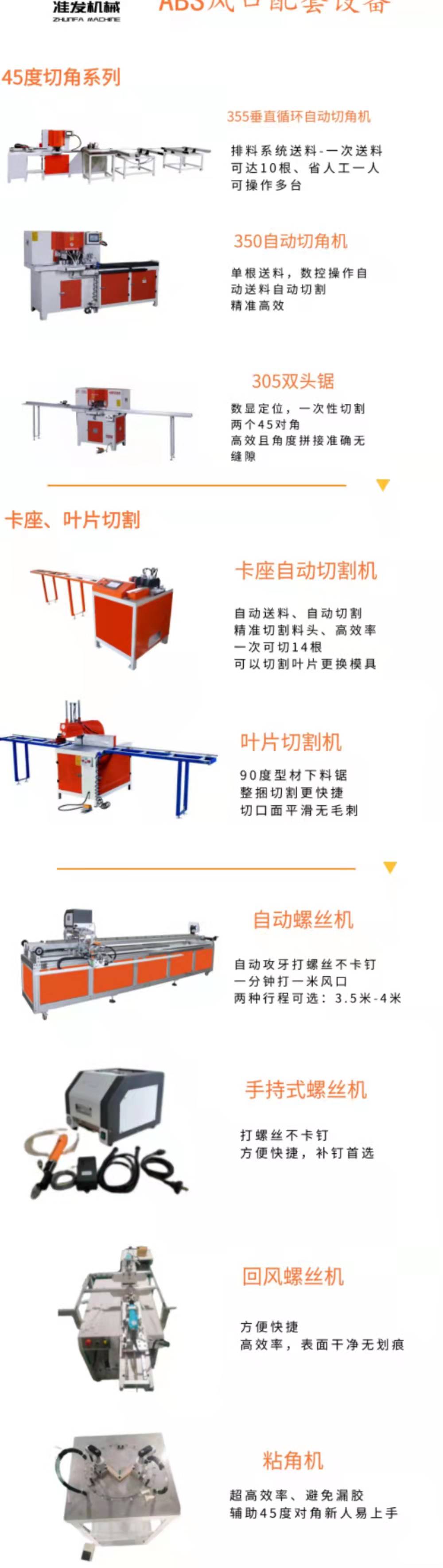 准发ABS风口配套设备